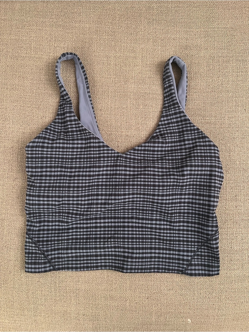 Lululemon Align Tank Size 6- Glow Grid Washed Denim Multi